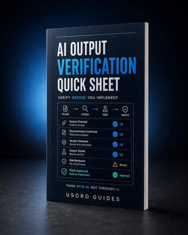 AI Output Verification Quick Sheet